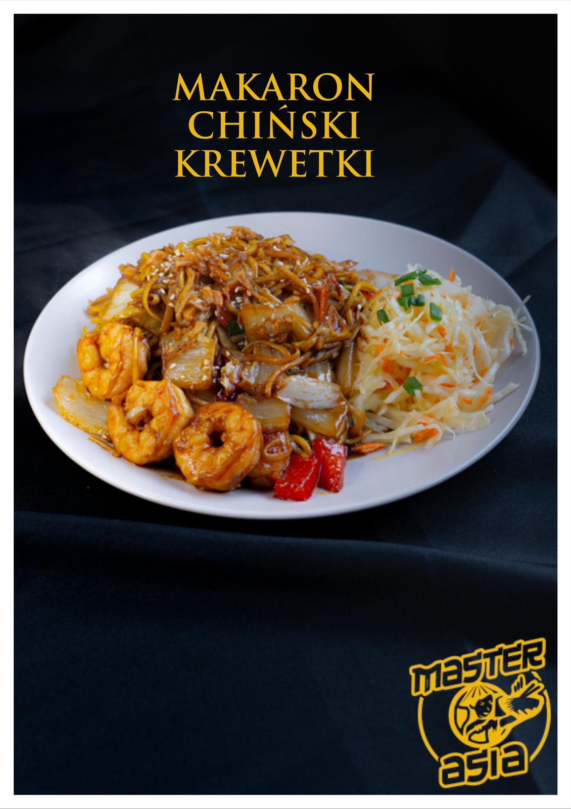 Makaron chiński z krewetkami