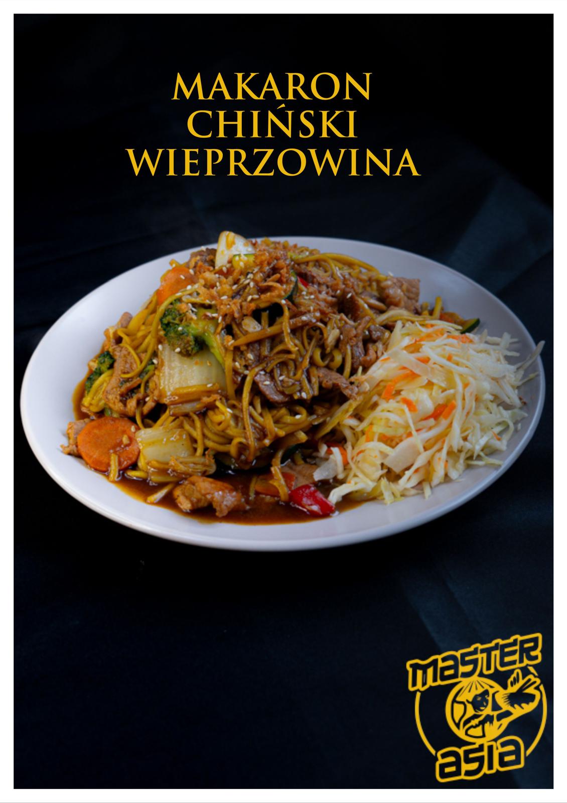 Makaron chiński z wieprzowiną